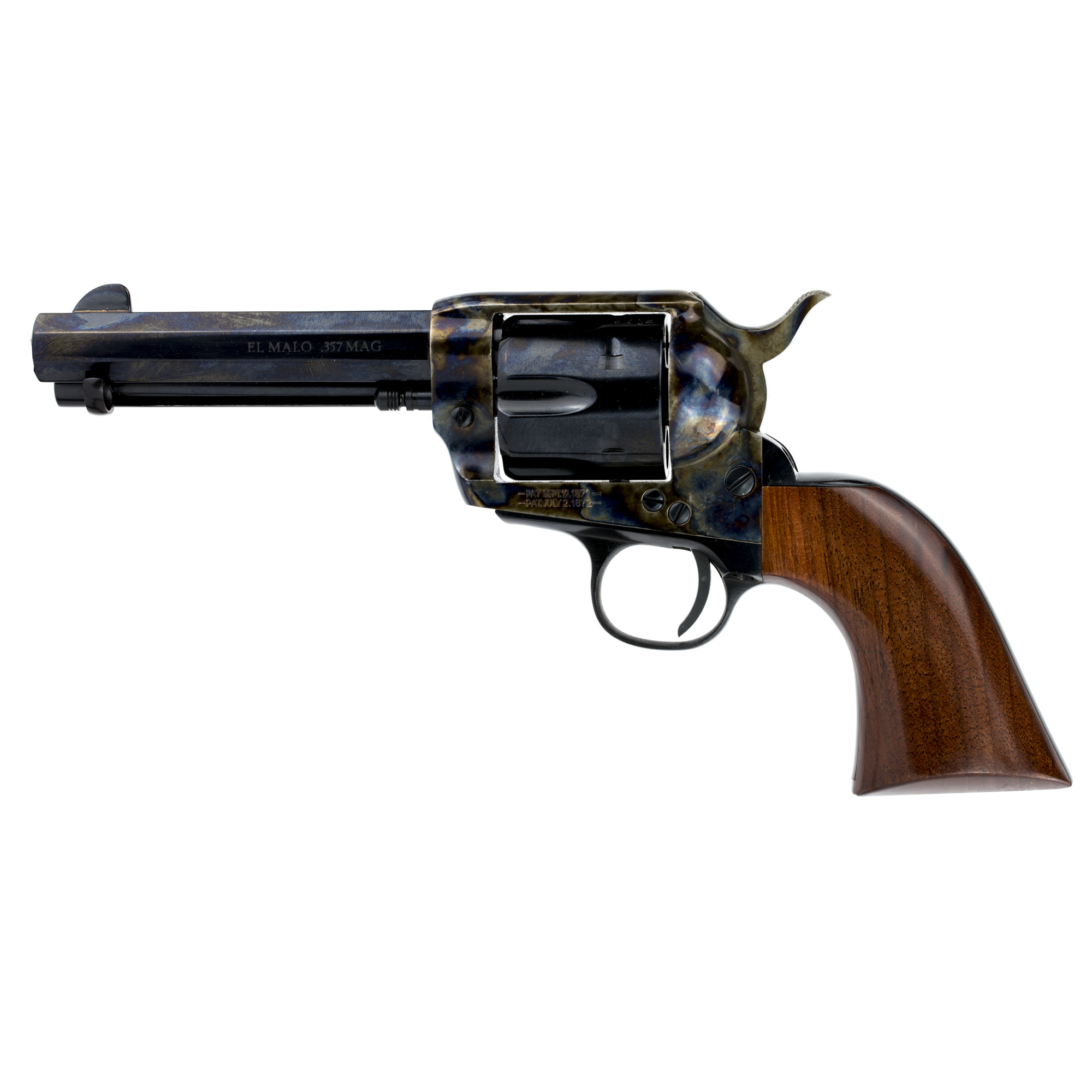 Cimarron El Malo .357 Magnum 4.75in 6rd Color Case Hardened Blue Walnut