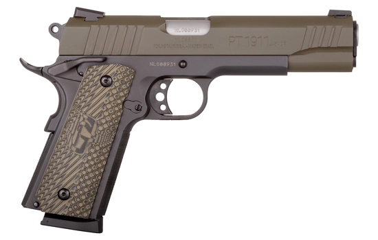 Taurus 1911 Pistol .45 ACP 5 Inch Barrel 8 Rounds OD Green Cerakote VZ Grips