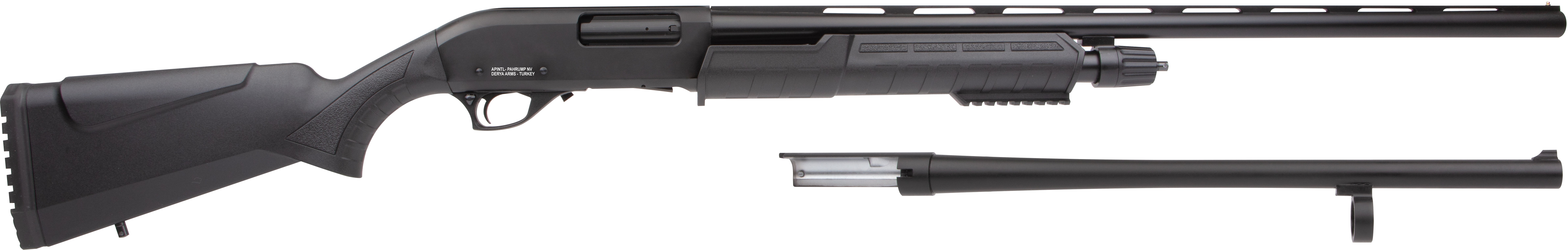 Rock Island Armory Field/Security Combo, 12GA, 18.5in. Barrel, 5rd, Incl. 28" V/R Barrel - Black (PA12C1828-B)