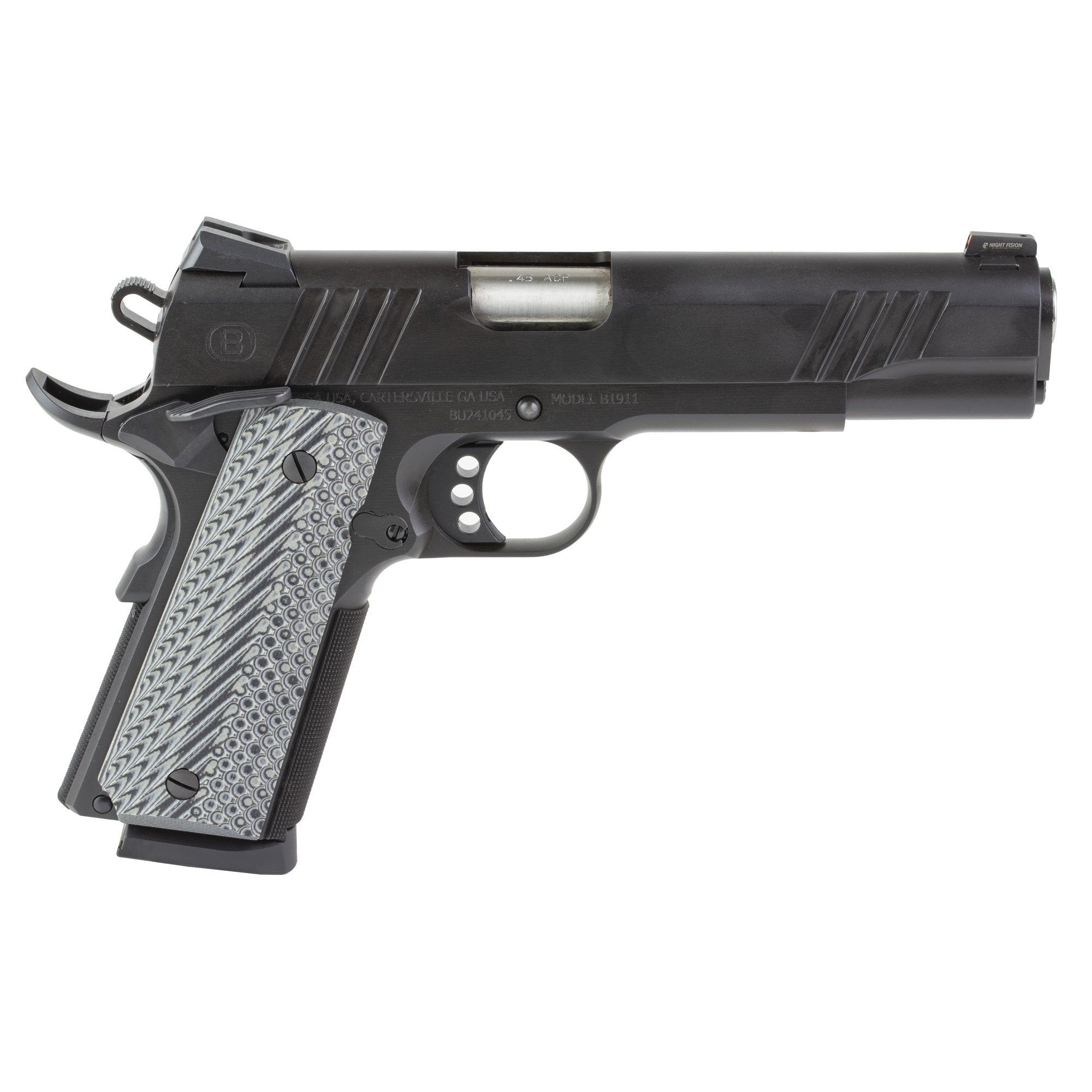 Bersa B1911 45ACP, 5in. Barrel, 8rd - Black (B19117050BBBB)