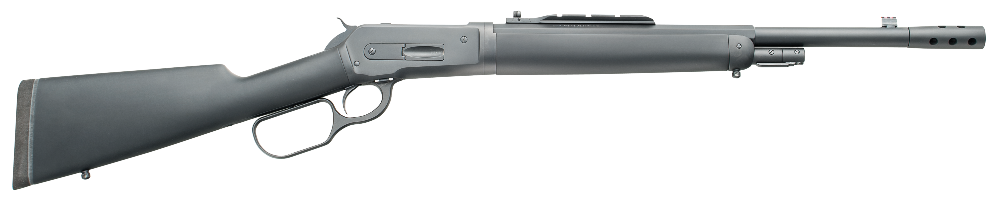 Taylors & Company 220091 1886 Ridge Runner Take Down 45-70 Gov Caliber with 4+1 Capacity, 18.50" Barrel, Blued Metal Finish & SoftTouch Black Synthetic Stock Right Hand (Full Size)