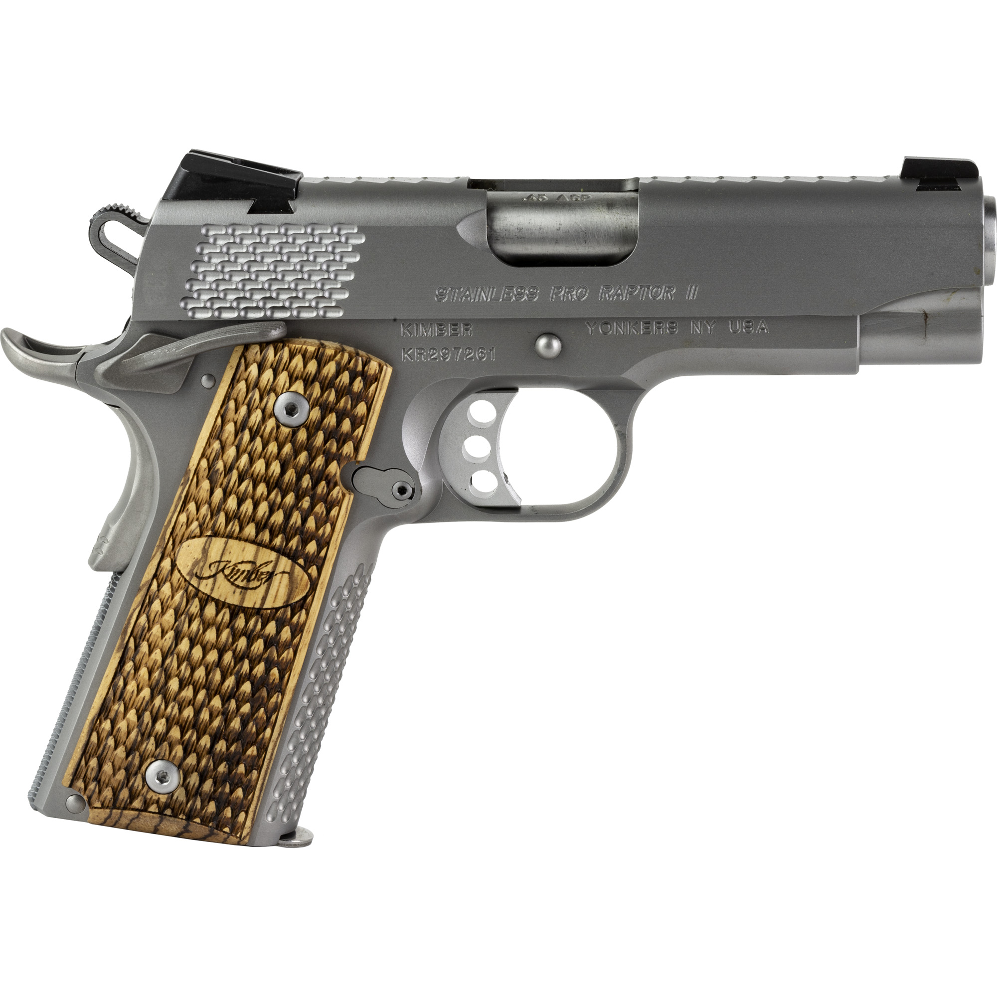 Kimber Pro Raptor II Pistol 45 ACP 4 in. Stainless 8+1 rd.