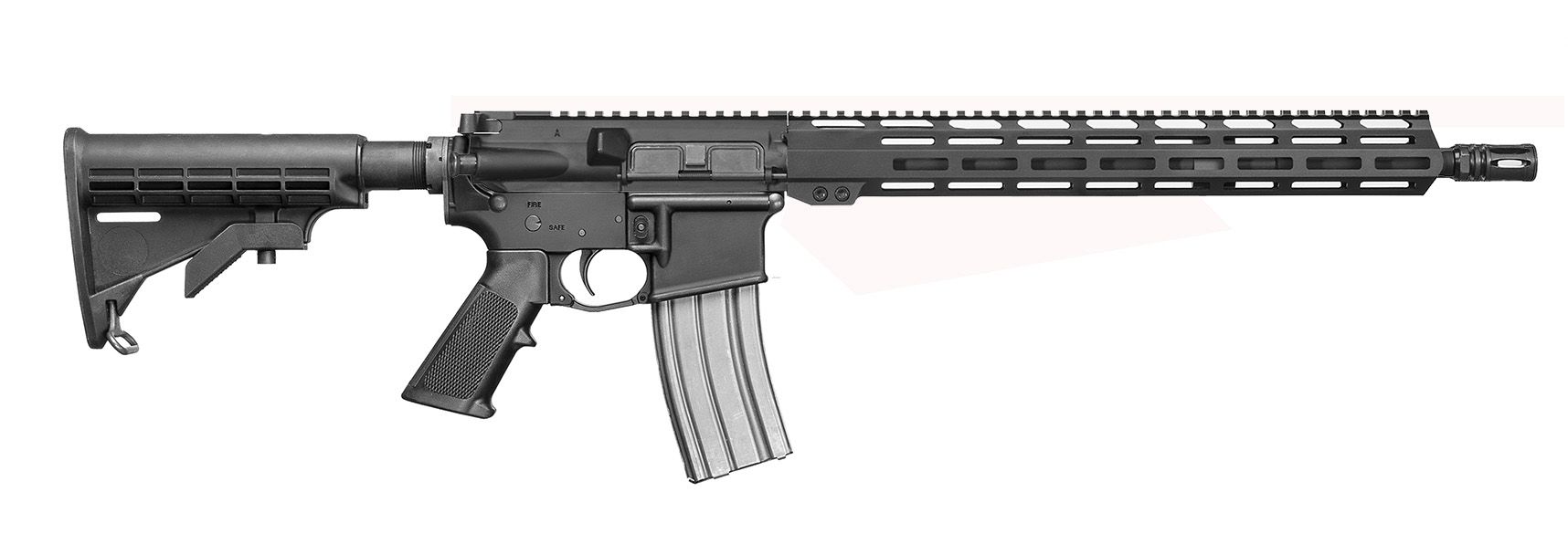 Del-Ton Echo 316H Forged Aluminum AR15 Rifle - Black | 5.56NATO | 16" Heavy Profile Barrel | 15" M-LOK Rail | M4 Stock | A2 Flash Hider | Optic Ready