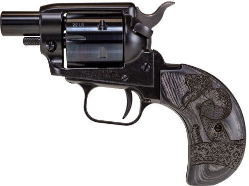 Heritage, Barkeep Boot Revolver, .22 LR, 1.68 in, 6 round, Wood Burnt Snake Grips