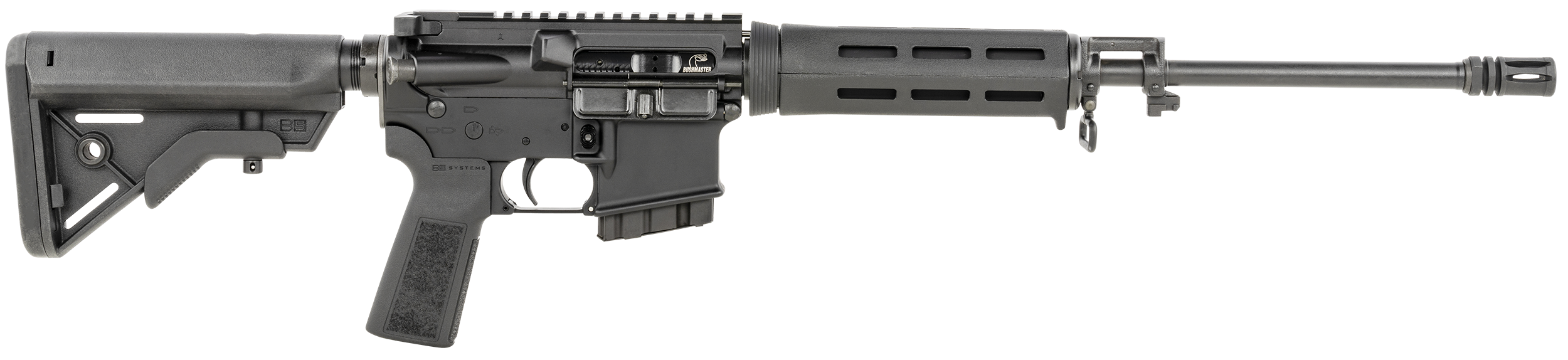 Bushmaster QRC Pro-CA AR15 Rifle - Black | 5.56NATO | 16" Barrel | B5 Handguard, Buttstock & Pistol Grip | A2 Flash Hider | Fixed 10rd Mag | CA Compliant
