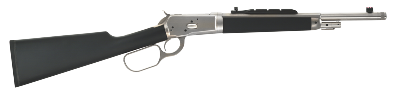 Taylors & Company 220097 1892 Alaskan Take-Down 44 Rem Mag Caliber with 5+1 Capacity, 16.50" Barrel, Matte Chrome Metal Finish & SoftTouch Black Synthetic Stock (Full Size)