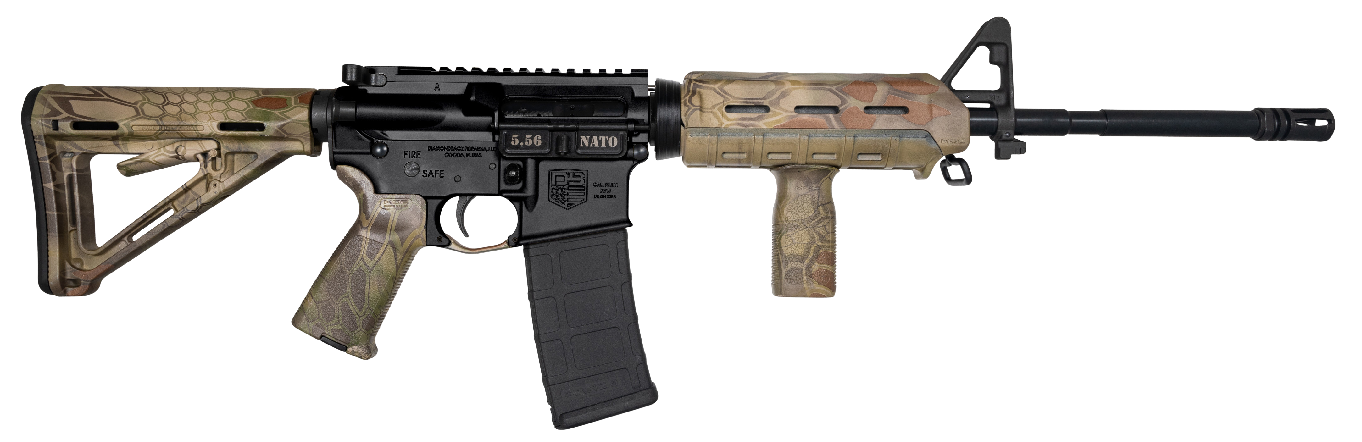 Diamondback DB15 5.56x45mm NATO 16in 30+1 Kryptek Mandrake Magpul Furniture