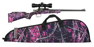 Keystone Crickett Package Rifle 22 LR 16 in. Muddy Girl with Scope