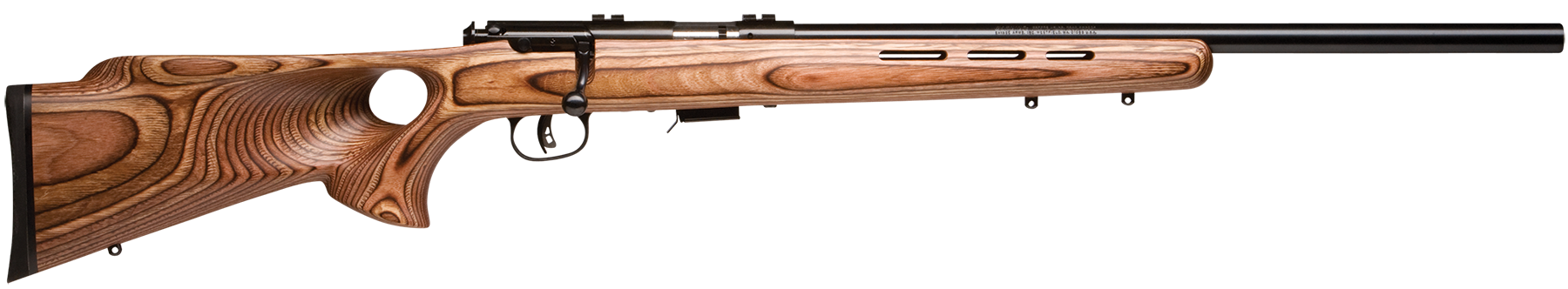 Savage 93R17 BTV 17 Hornady Magnum Rimfire 21 Inch 5 Rounds Matte Blued Laminate Thumbhole Stock