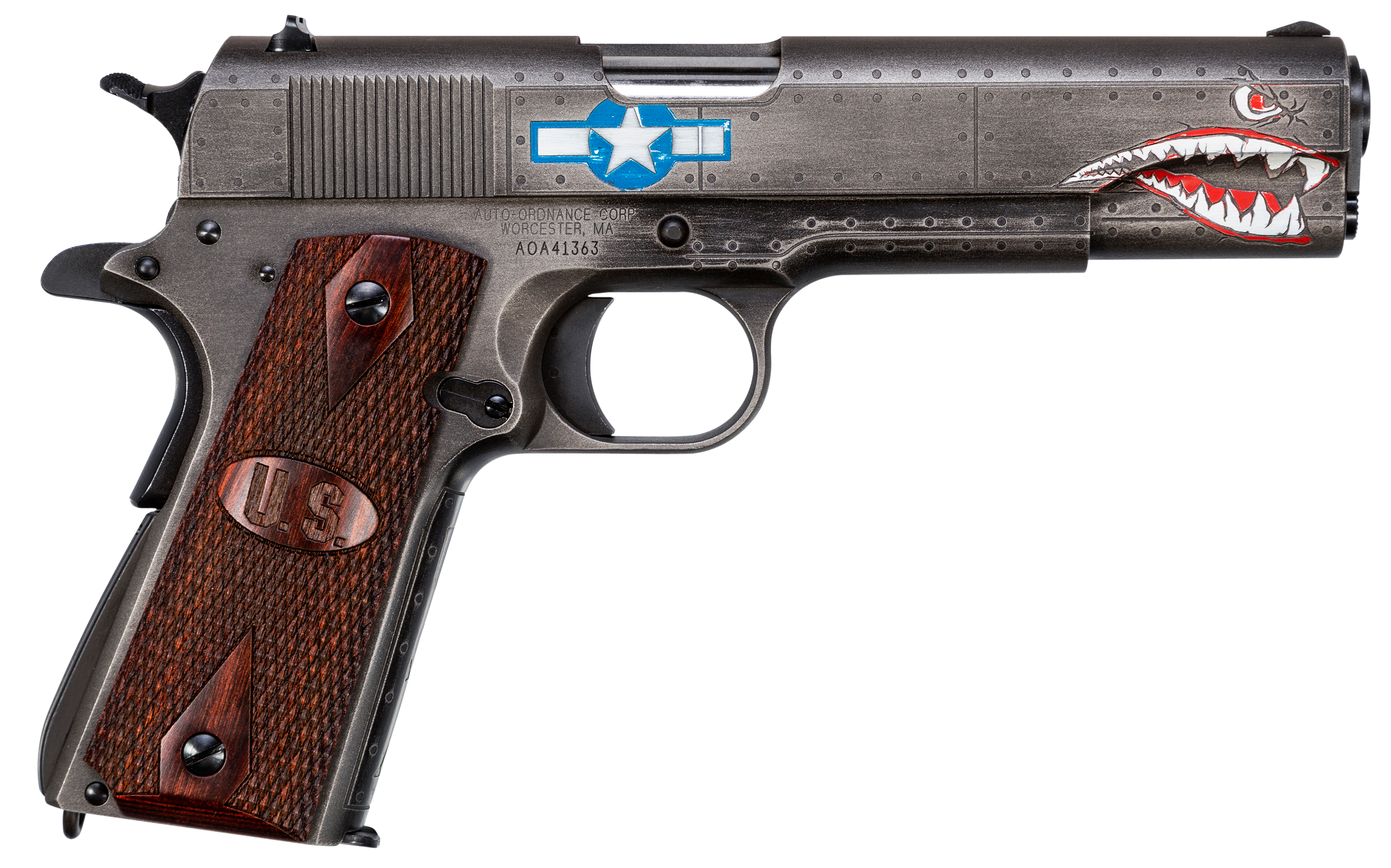 Auto Ordnance 1911 WW2 Squadron 45 ACP 5in 7rd Gray Cerakote