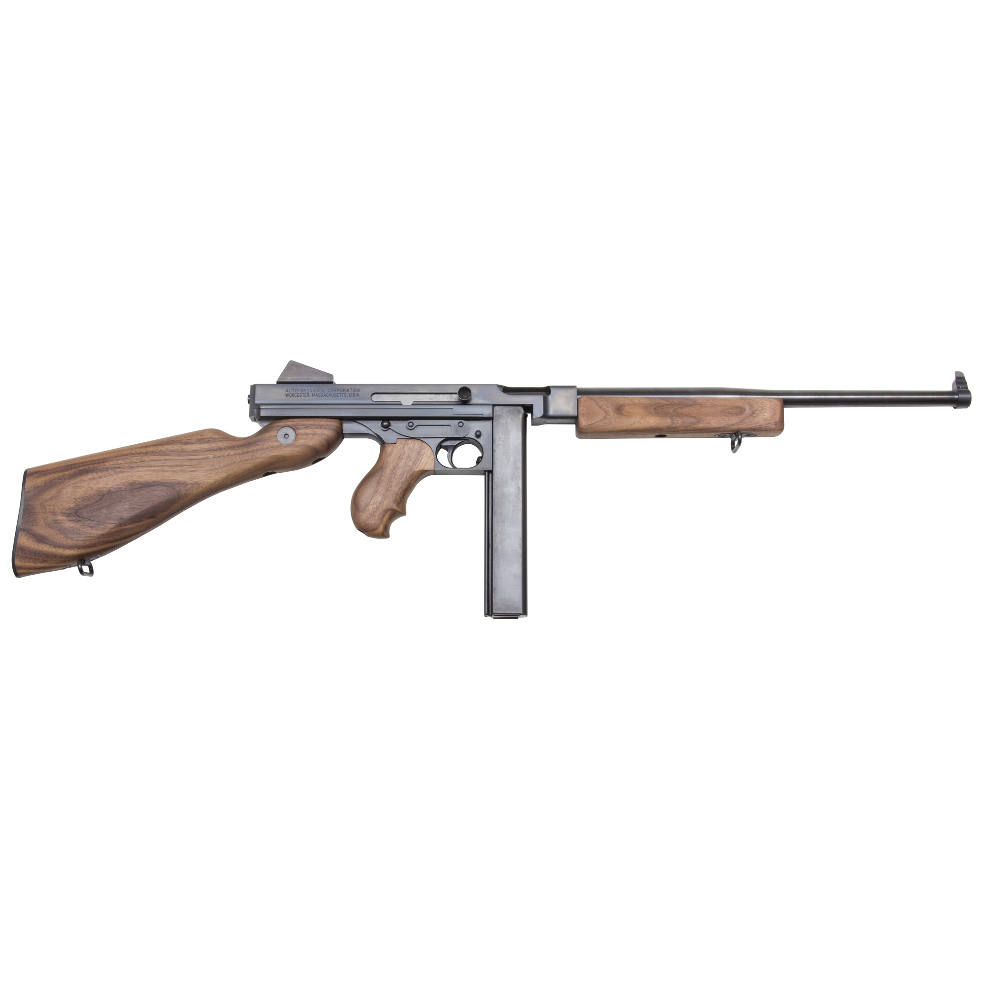 Thompson TM1C M1 Carbine Lightweight Carbine 45 ACP Caliber with 16.50" Barrel, 30+1 Capacity (Stick), Black Hard Coat Anodized Metal Finish, American Walnut Stock Wood Grip Right Hand