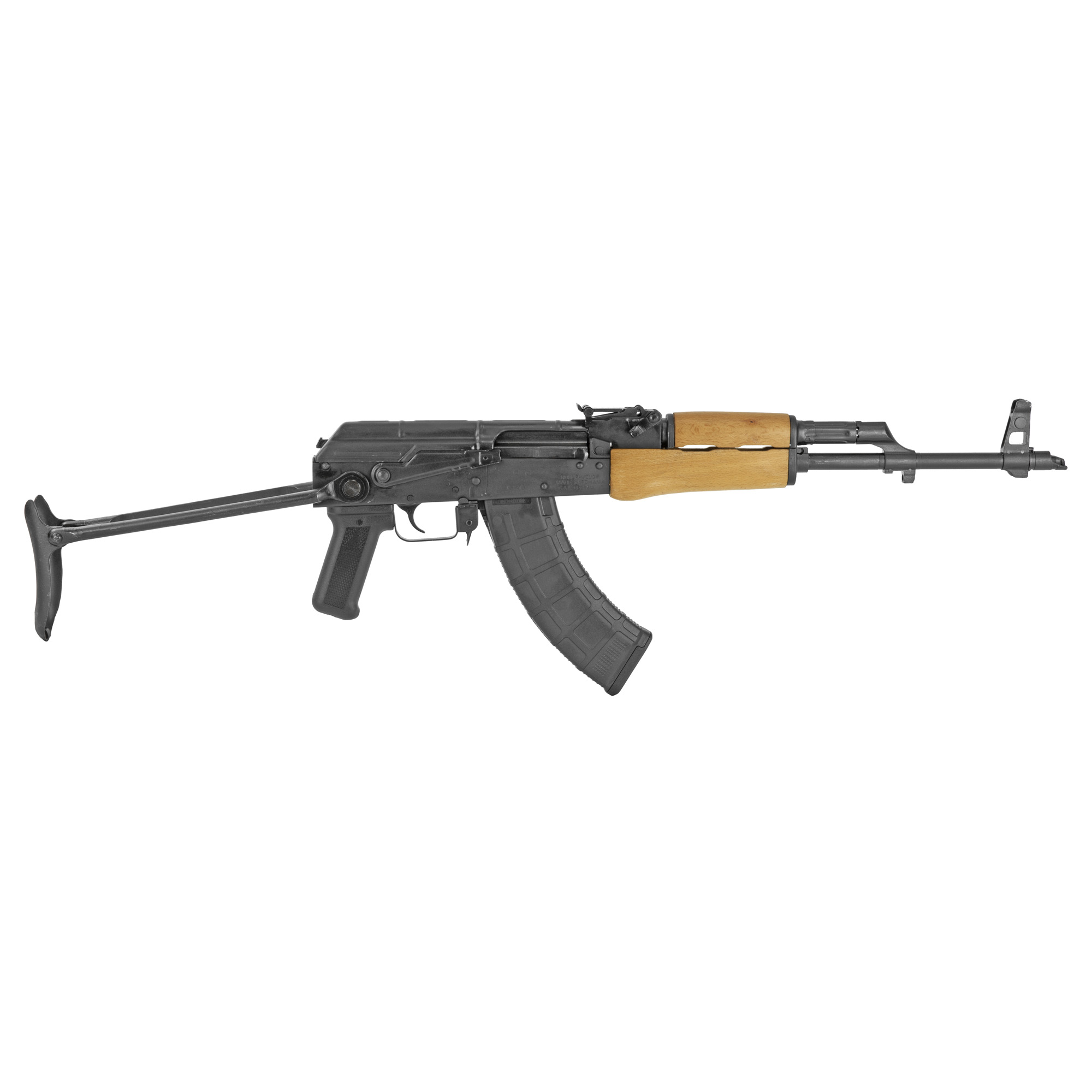Century Arms WASR-10 AK-47 Rifle - Black | 7.62x39 | 16.25" Barrel | Wood Handguard | Underfolding Stock