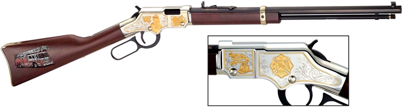 Henry Golden Boy Firefighter Tribute Edition .22 S/L/LR 20 Inch 16 Round Blued Nickel
