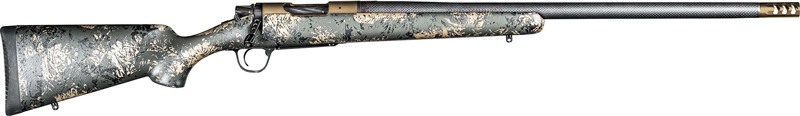 Christensen Arms 8010618600 Ridgeline FFT 22-250 Rem 4+1 20" Carbon Fiber/Threaded Barrel, Burnt Bronze Cerakote, Green with Black/Tan Accents Stock