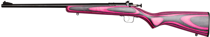 Keystone Crickett Rifle 22 LR 16 in. Pink/Black Laminate