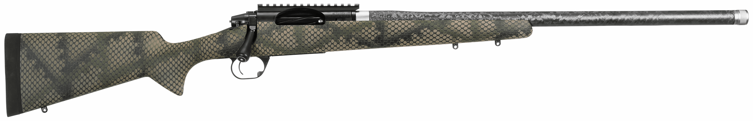 Proof Research 127407 Elevation Lightweight Hunter Full Size 308 Win 4+1, 20" Carbon Fiber Match Grade/Threaded Barrel, Black Steel Receiver, TFDE