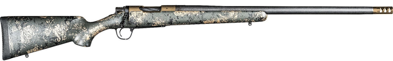 Christensen Arms 8010619100 Ridgeline FFT 6.5 PRC 3+1 20" Carbon Fiber/Threaded Barrel, Burnt Bronze Cerakote, Green with Black/Tan Accents Stock