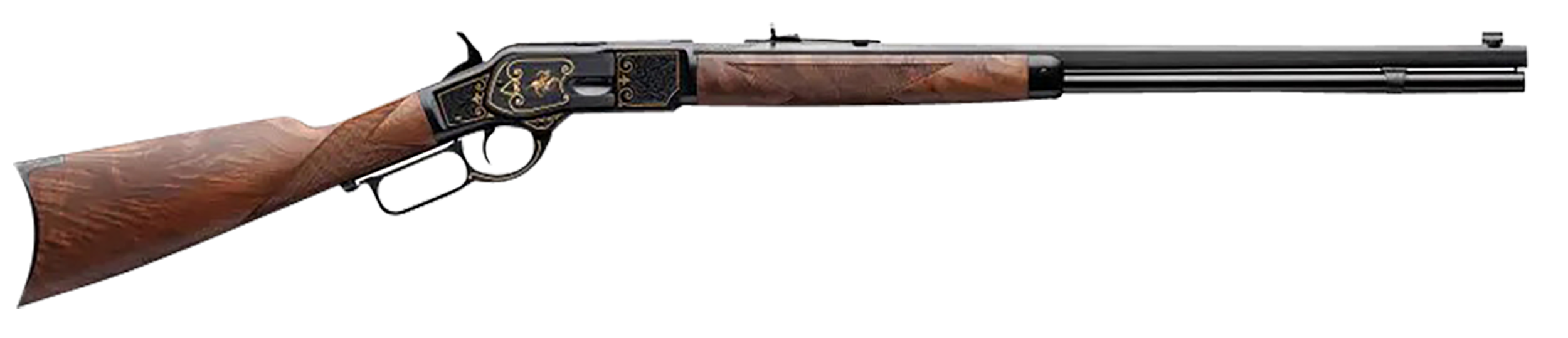 Winchester 1873 44-40 Winchester 24 Inch 13 Rounds Polished Blued Gold Engraving