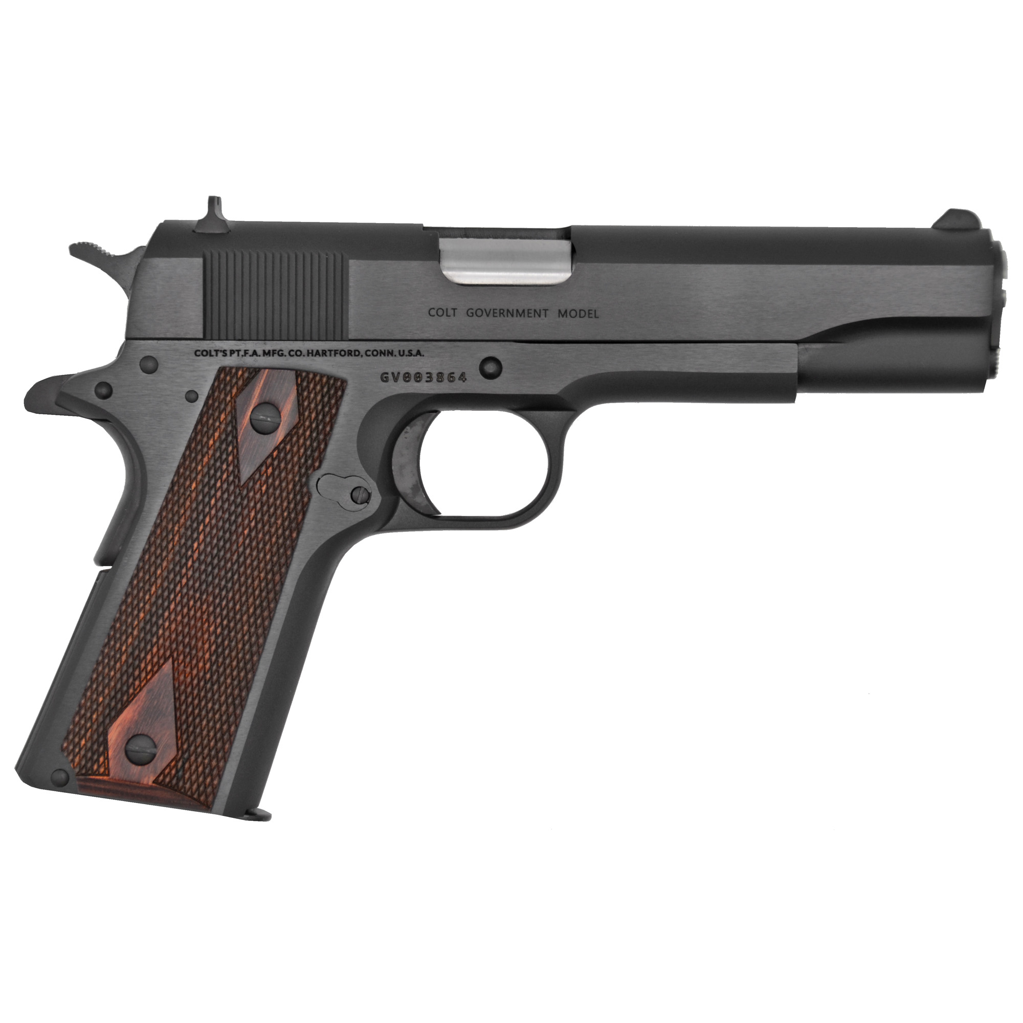 Colt, 1911 Classic, .45 Acp, 5 inch, 7+1 rounds, Blued Steel, Rosewood Grips