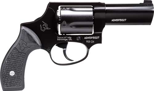 Taurus M905 9mm Luger 3" 5 Rounds Blued Rubber Grips Combat Trigger
