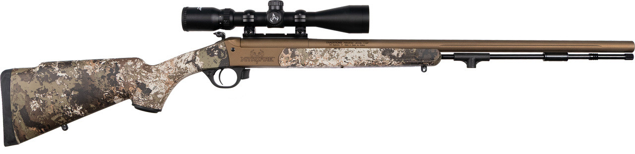 Traditions CR5848804425 NitroFire VAPR w/Scope 50 Cal 209 Primer 26" Burnt Bronze Cerakote Fluted & Tapered Barrel, Drilled & Tapped Receiver, Veil Wideland Fixed Synthetic Stock, 3-9x40mm Duplex