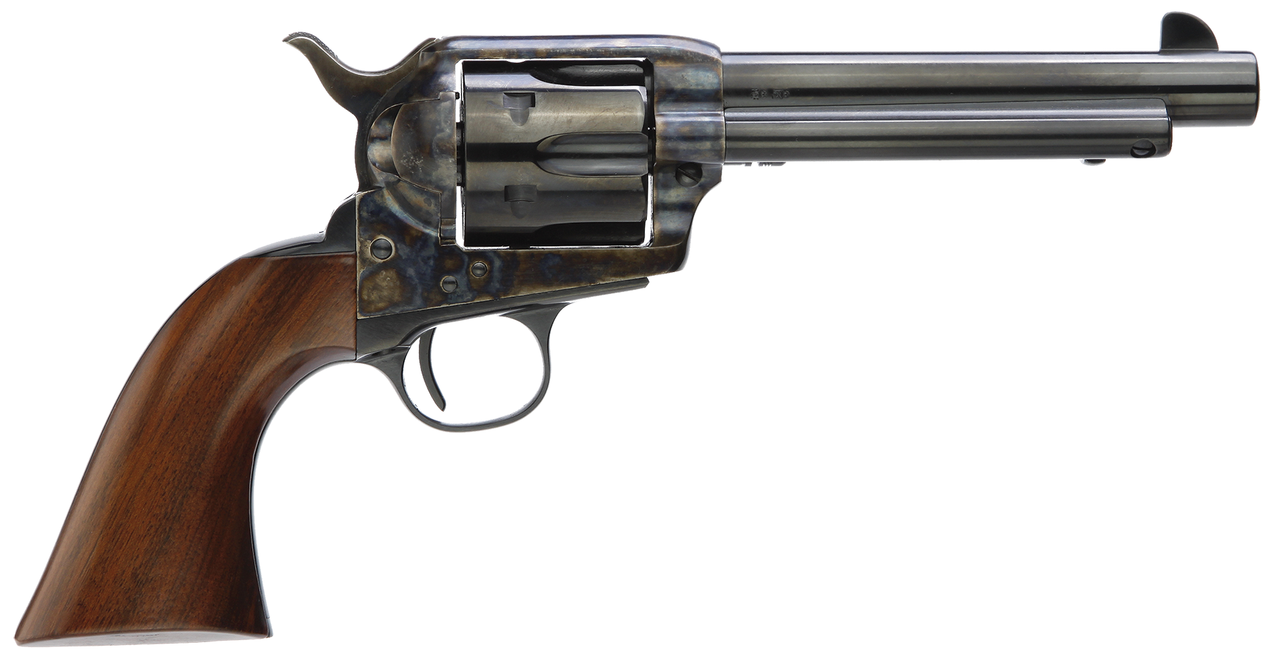 Taylors & Company 5001DE 1873 Gunfighter Deluxe 45 Colt (LC) 6rd 5.50" Blued Cylinder & Barrel Color Case Hardened Steel Frame Walnut Army Size Grip (Taylor Tuned)