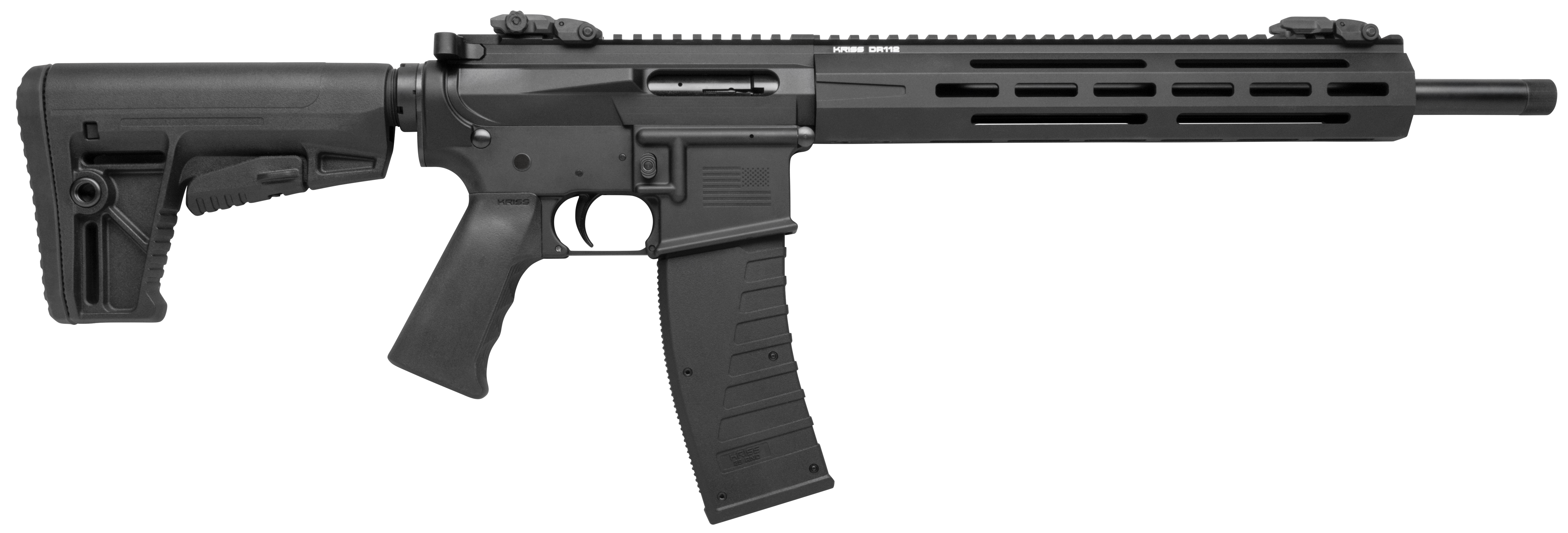 Kriss USA DM22CBL10 DMK22C  Full Size 22 LR 25+1 16.50" Black Nitride Steel Threaded Barrel, Black Aluminum Receiver, Black Synthetic 6 Position Stock, Black Polymer Grips
