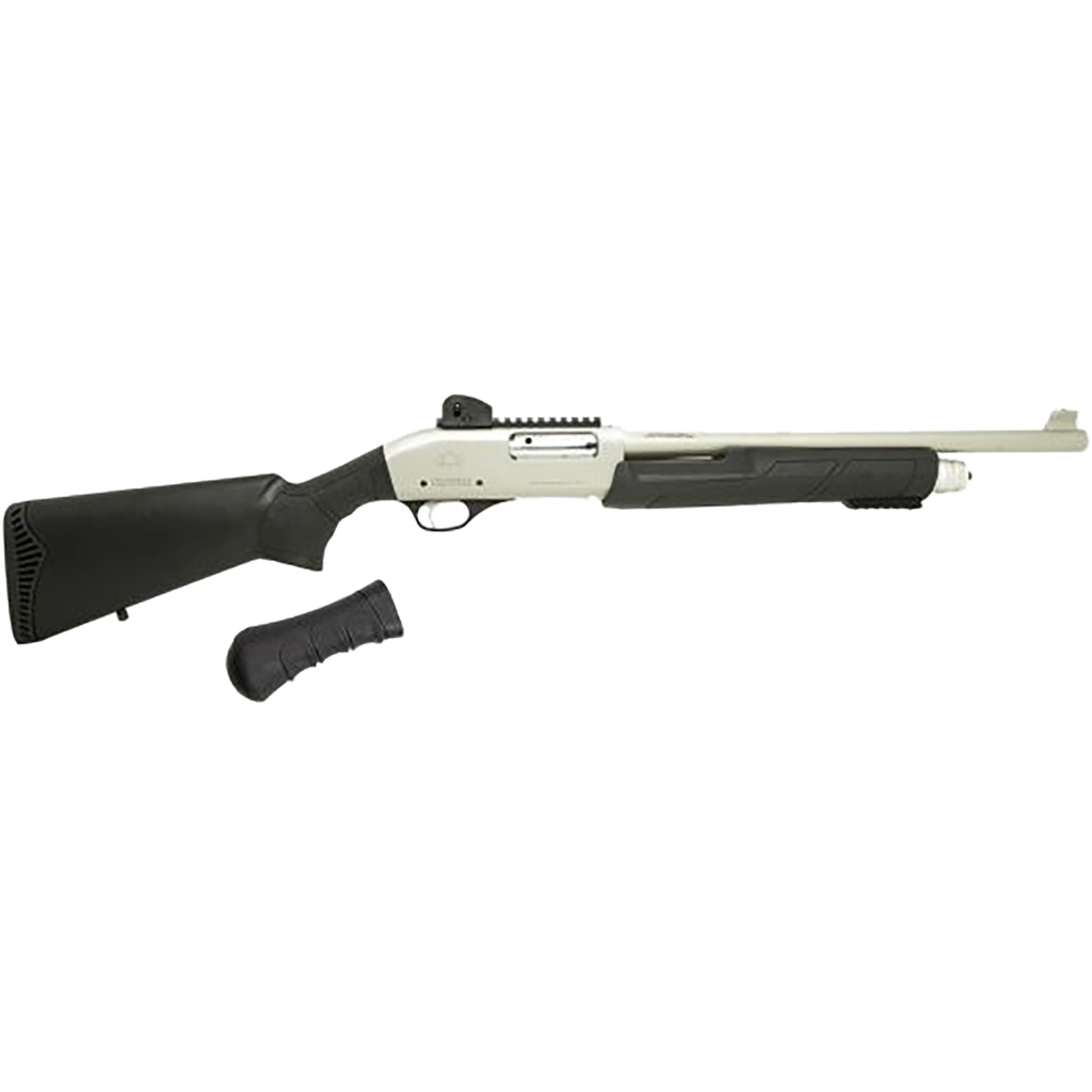 Black Aces Tactical Pro Series X 12GA, 18.5in. Barrel, 4rd, Black Synth. Stock & Forend. Incl. Bird's head grip and Optic Mount. - Gray (BATPSXPSN)