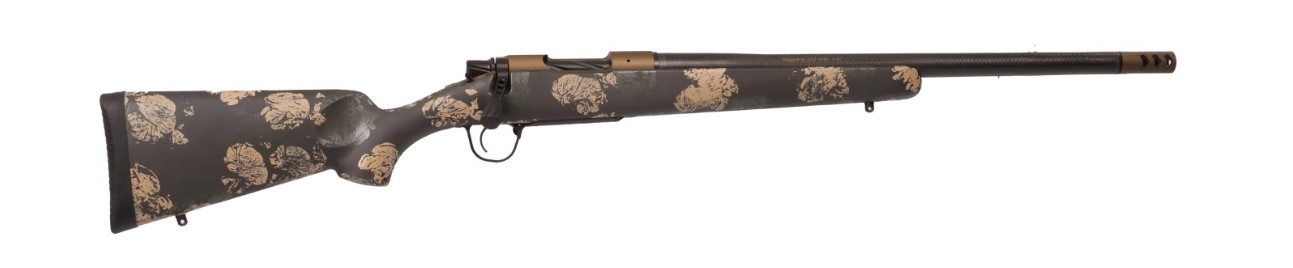 Christensen Arms 8010619600 Ridgeline FFT 270 Win 4+1 20" Carbon Fiber/Threaded Barrel, Burnt Bronze Cerakote, Green with Black/Tan Accents Stock