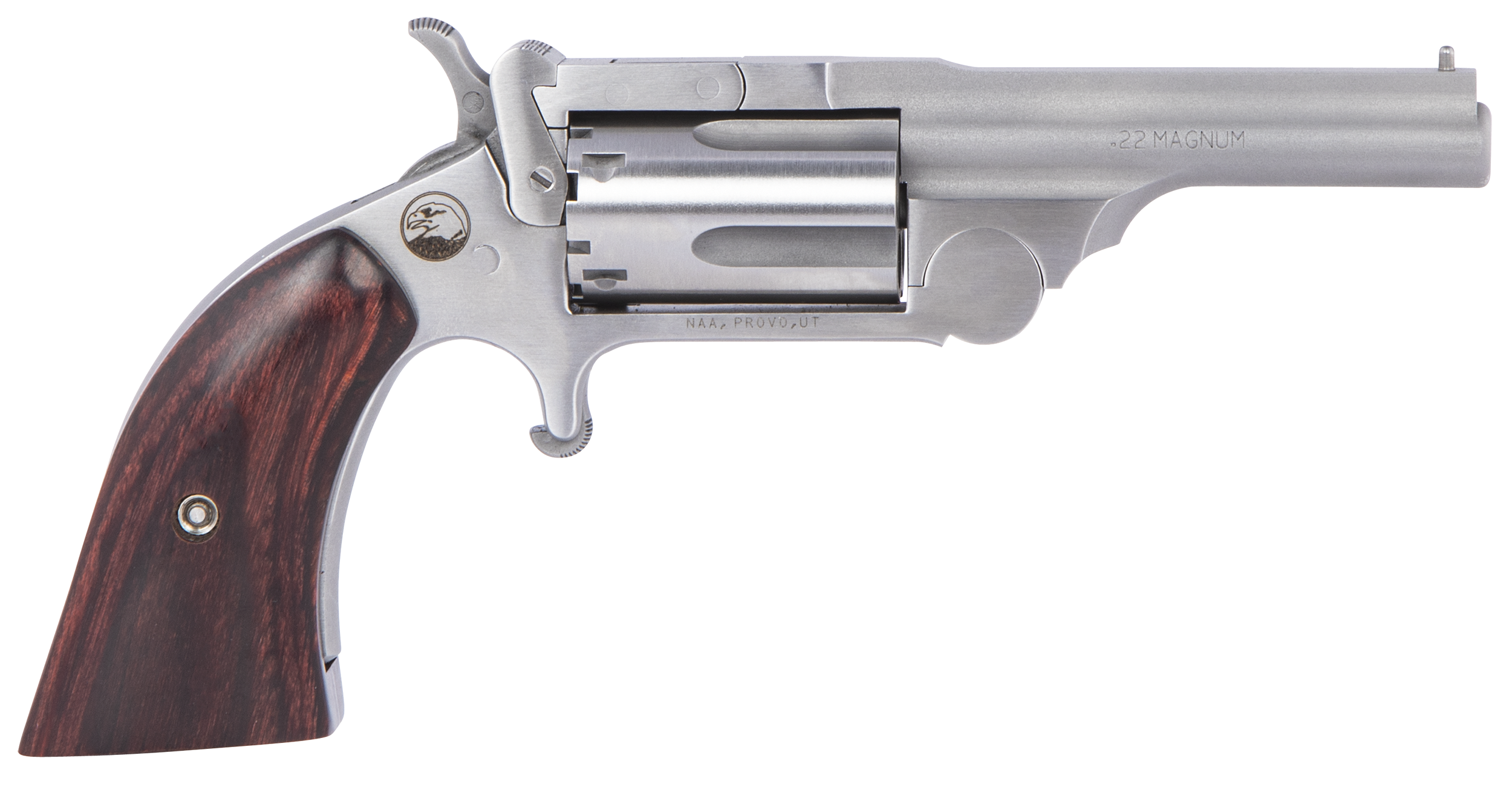 NAA Ranger II Revolver Combo 22 LR/.22 WMR Stainless/Wood 2.5 in. 5 rd.