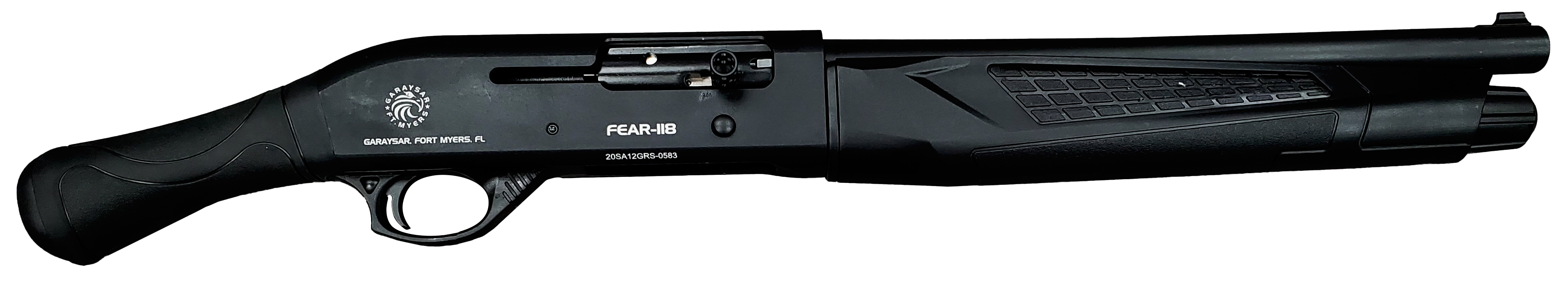 Garaysar Fear 118 12GA, 14.5in. Barrel, 4rd, Bird's head grip - Black (FEAR118B)