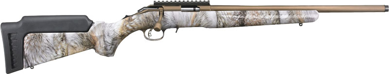 Ruger American 17HMR 22 Inch 9 Rds Burnt Bronze Yote Camo