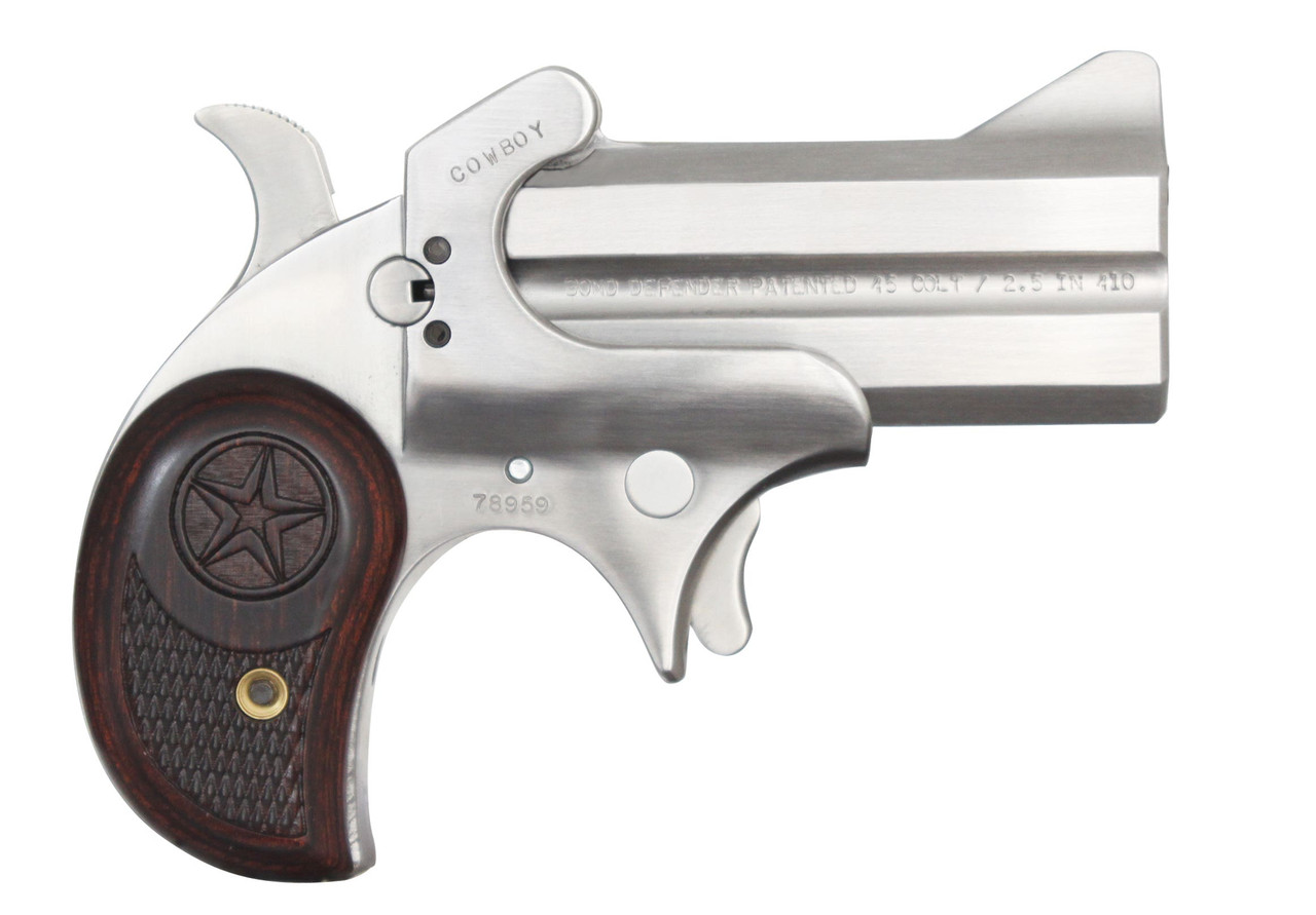 Bond Arms Cowboy Defender 45 Colt, 3in. Barrel, 2rd - Stainless (BACD)