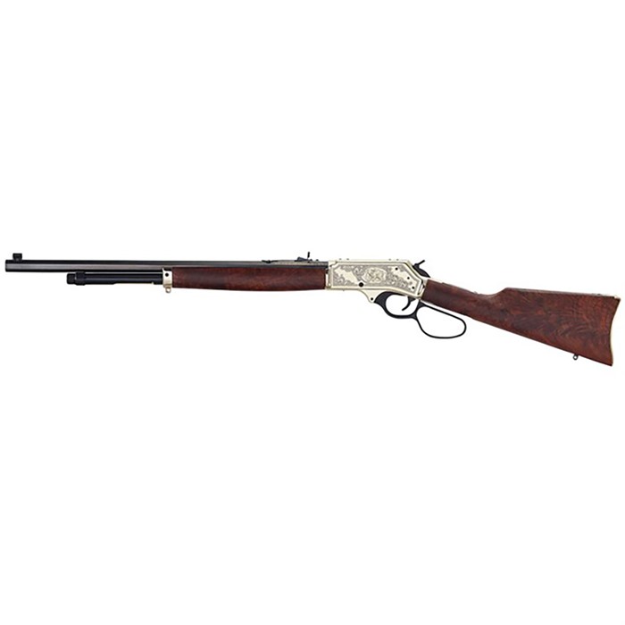 Henry H009BGWL Wildlife 30-30 Winchester 20 Inch 5 Rounds Polished Brass Engraved Walnut