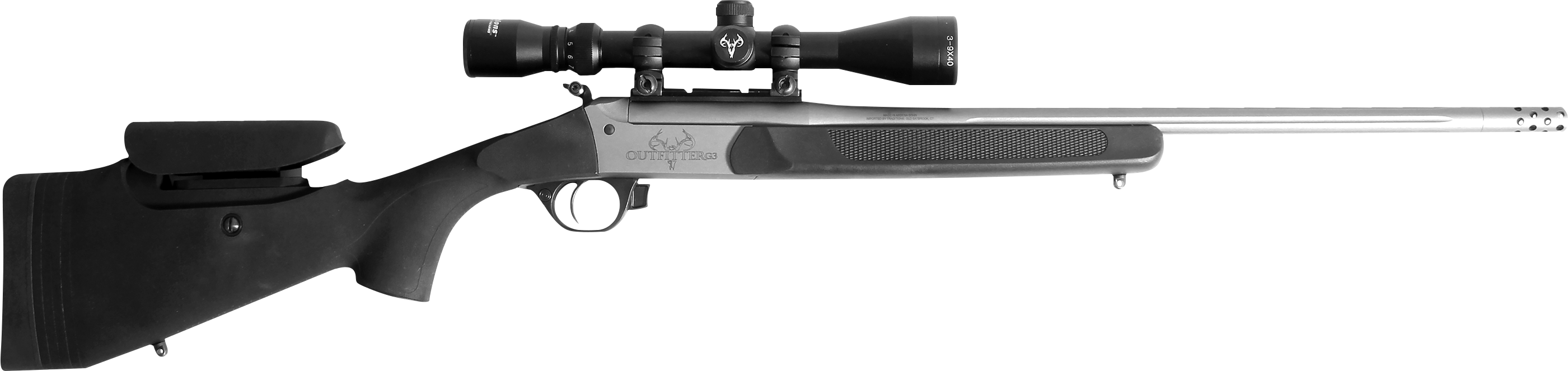 Traditions Outfiiter G3 Rifle Package 360 Buckhammer 22 in. Tungsten CeraKote w/ Scope