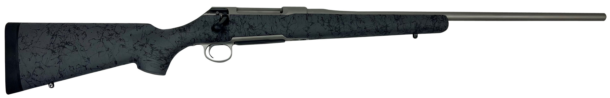 Sauer S1HSGFT65P 100  6.5 PRC Caliber with 4+1 Capacity, 24" Barrel, Gray Cerakote Metal Finish & Gray Black Webbed Fixed HS Precision Stock (Full Size)