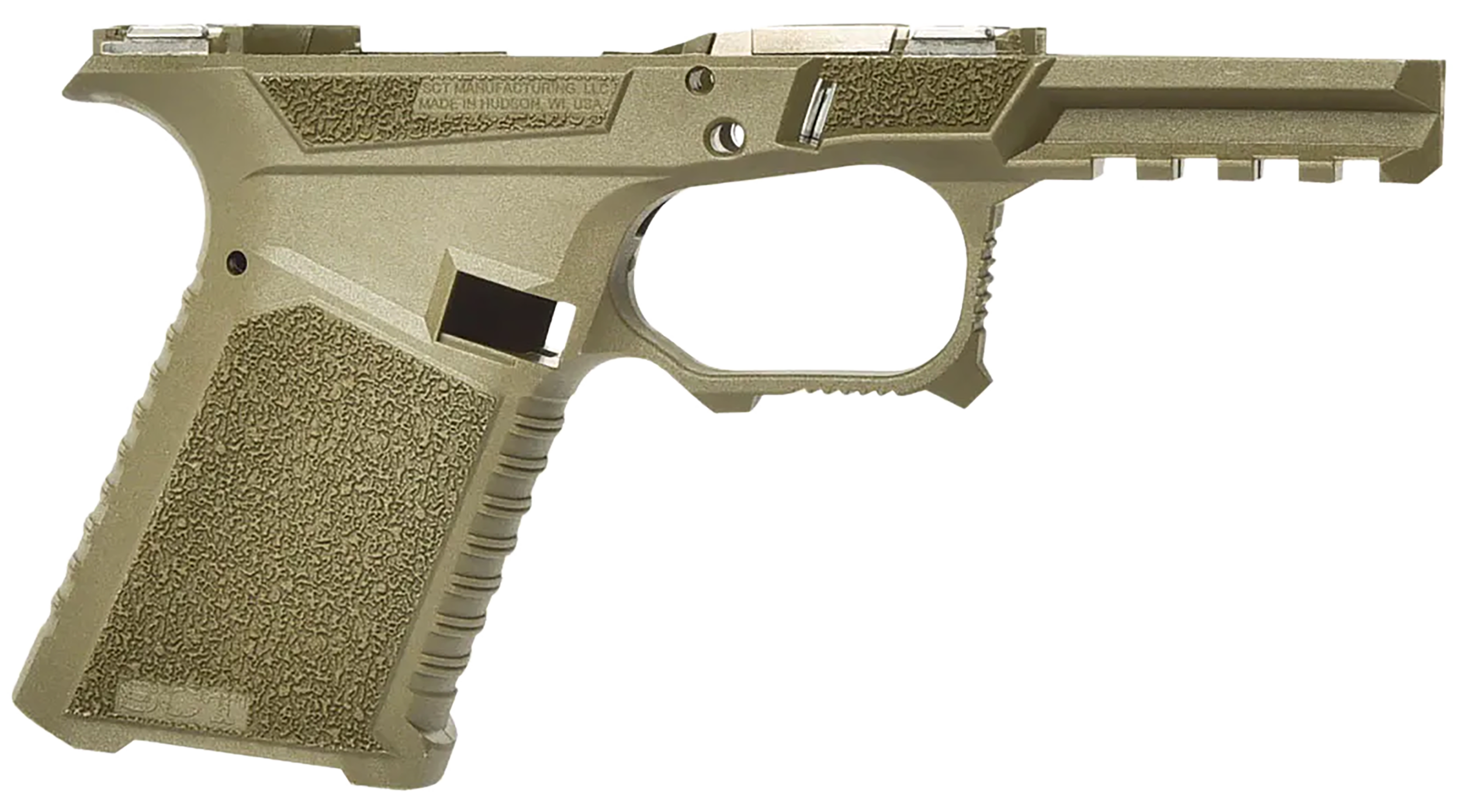 Sct Manufacturing 0225000100IB Compact  Compatible w/ Gen3 19/23/32 OD Green Polymer Frame Aggressive Texture Grip Includes Locking Block