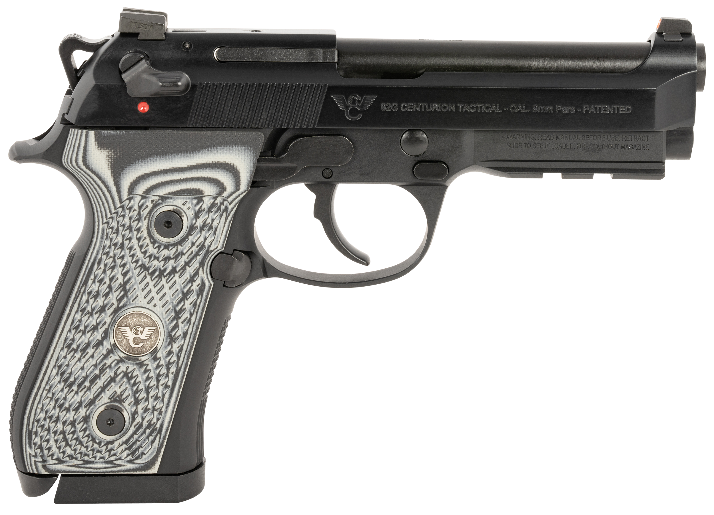 Wilson Combat 92G Centurion 9mm Luger 4.3" 17/20 Rounds Gray G10 Grips