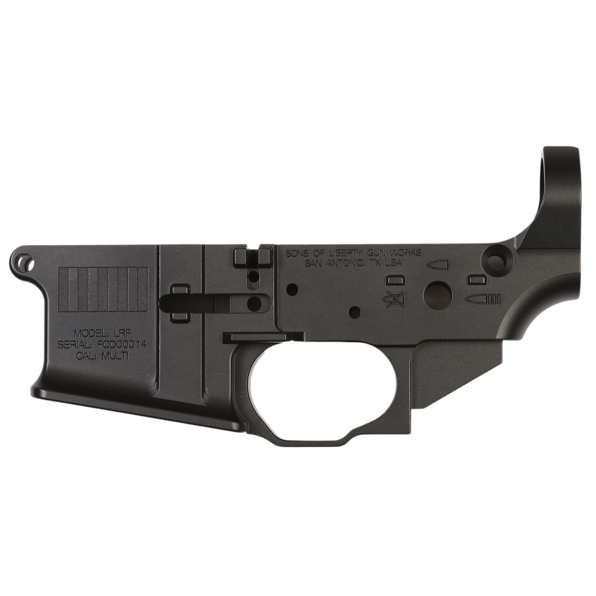 Sons of Liberty Gun Works Forward Controls Design Ambi Billet Lower 5.56 NATO N/A Anodized