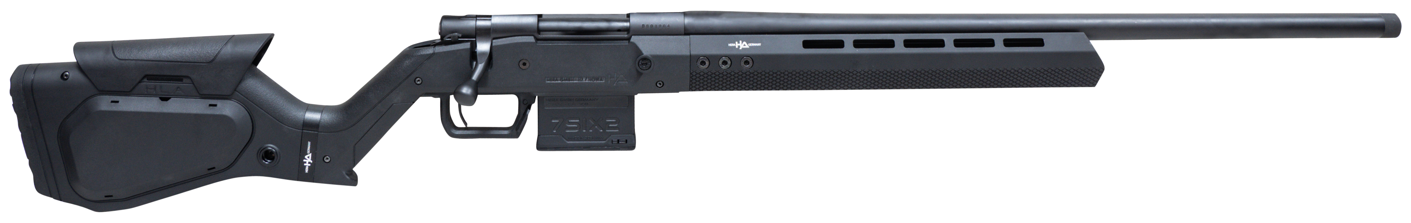 Howa HHERA65CHBBLK M1500 Hera 6.5 Creedmoor 5+1 24" Heavy Threaded Barrel, Black Rec, Black Hera H7 Chassis Stock
