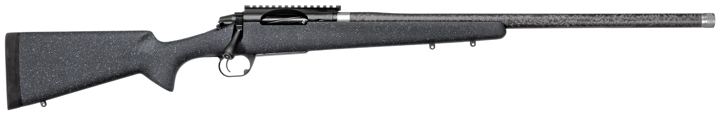 Proof Research 133835 Elevation Lightweight Hunter Full Size 6.5 PRC 4+1, 24" Carbon Fiber Match Grade/Threaded Barrel, Black Steel Receiver, Black Granite Fixed Stock,