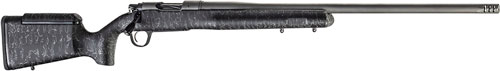 Christensen Arms 8010201100 Mesa Long Range 6.5 PRC 4+1 26" Threaded Barrel, Tungsten Gray Cerakote, Black with Gray Webbing Stock