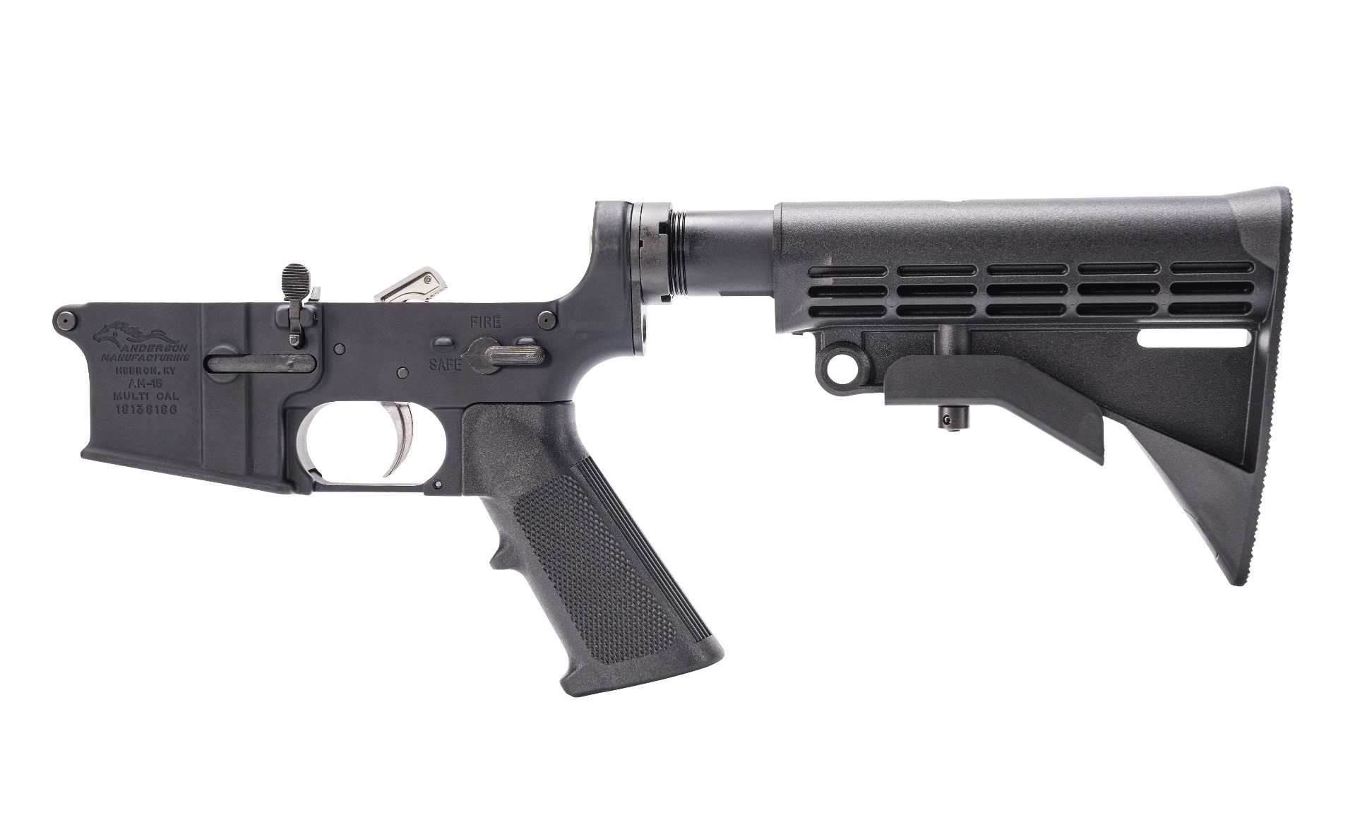 Anderson AM-15 Forged Complete AR Lower - Black | M4 Buttstock
