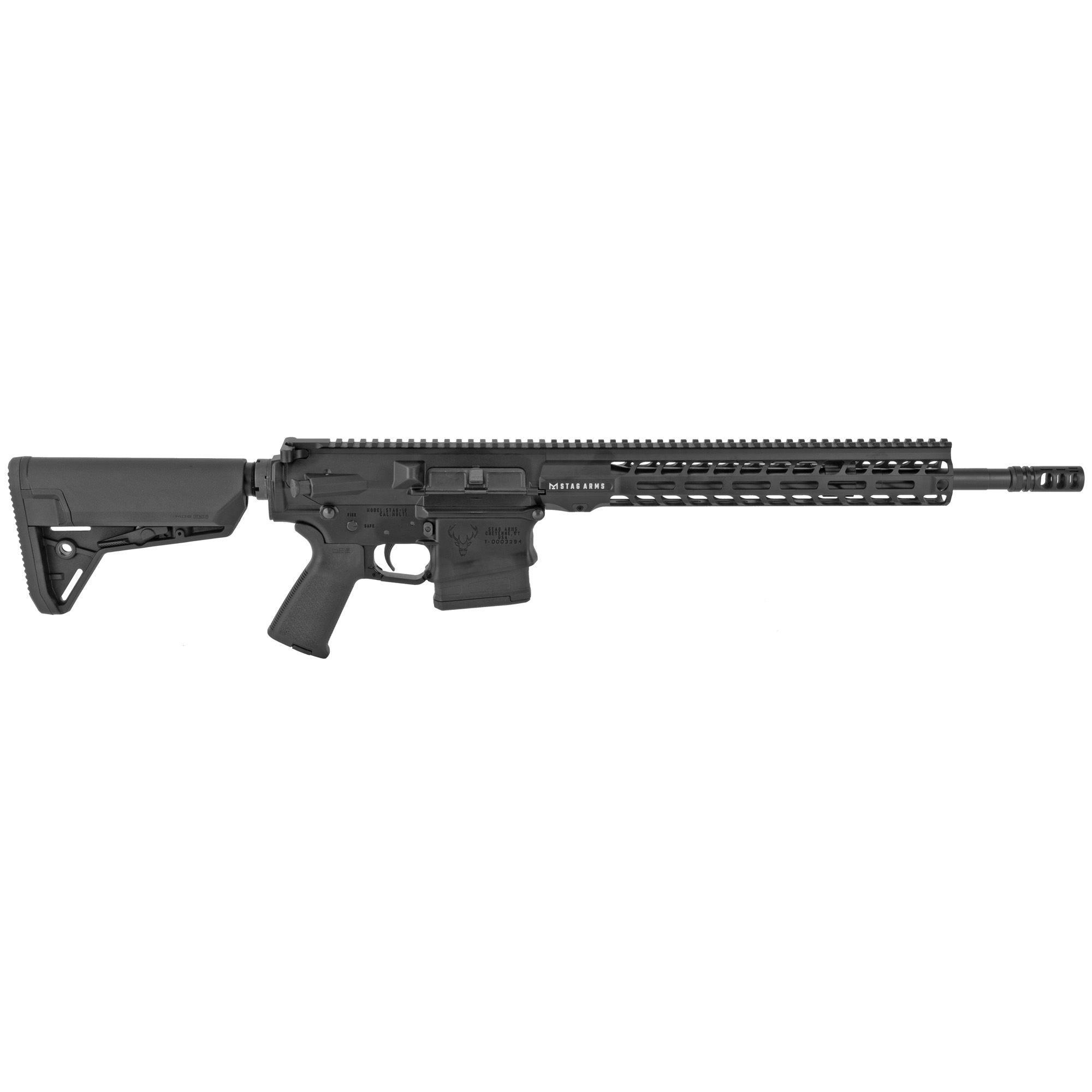 Stag Arms STAG10000342 Stag 10 Tactical 308 Win Caliber with 16" Barrel, 10+1 Capacity, Black Hard Coat Anodized Metal Finish, Black Adjustable Magpul SL-S Stock & Magpul MOE Grip