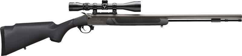 Traditions CR584110440 NitroFire w/Scope 50 Cal 209 Primer 26" Gray Cerakote Fluted & Tapered Barrel, Drilled & Tapped Receiver, Black Fixed Synthetic Stock, 3-9x40mm Duplex