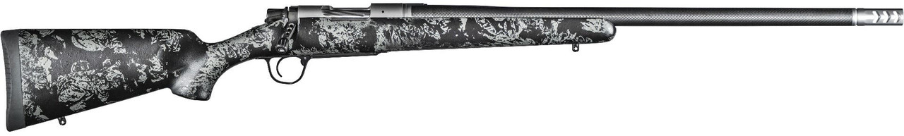 Christensen Arms 8010613700 Ridgeline FFT Full Size 6.5 PRC 3+1, 20" Stainless Steel Threaded Barrel, Stainless Aluminum Receiver, Black w/Gray Accents Fixed Sporter w/Flash Forged Technology Stock
