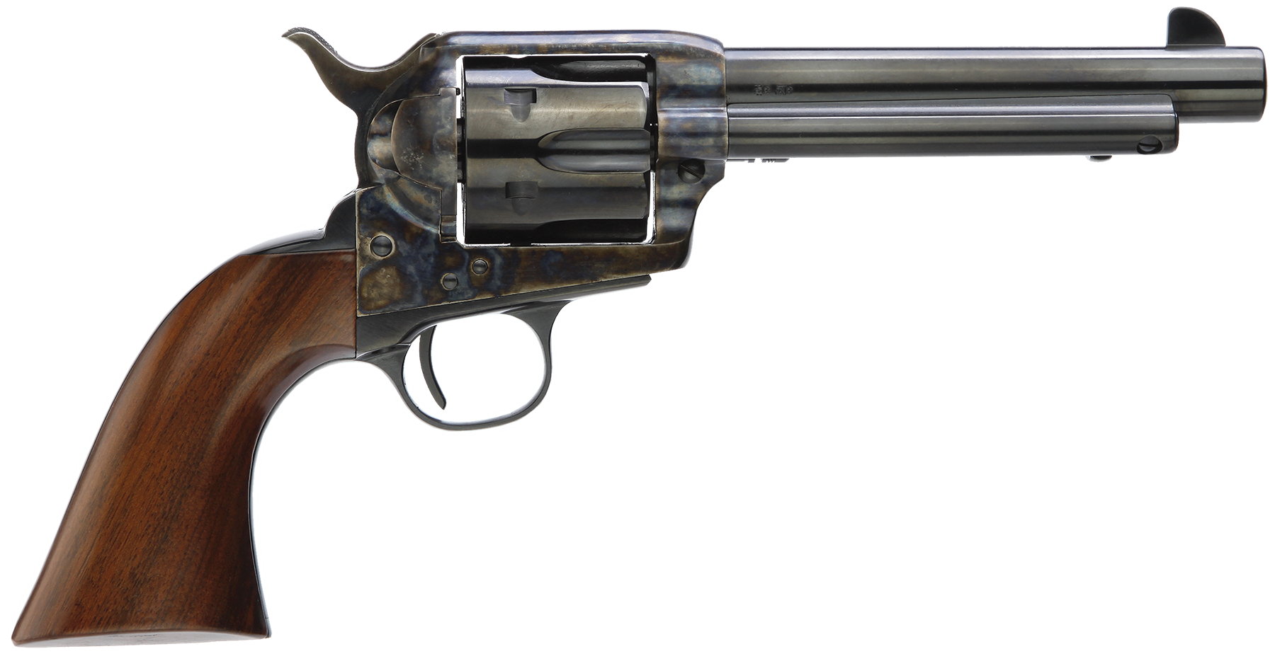 Taylors & Company 5000DE 1873 Gunfighter Deluxe 357 Mag 6rd 5.50" Blued Cylinder & Barrel Color Case Hardened Steel Frame Walnut Army Size Grip (Taylor Tuned)