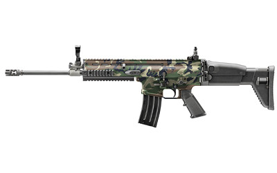 FN Scar 16S 5.56x45mm NATO 16.25in 30 Rounds Woodland Camo Adjustable Stock