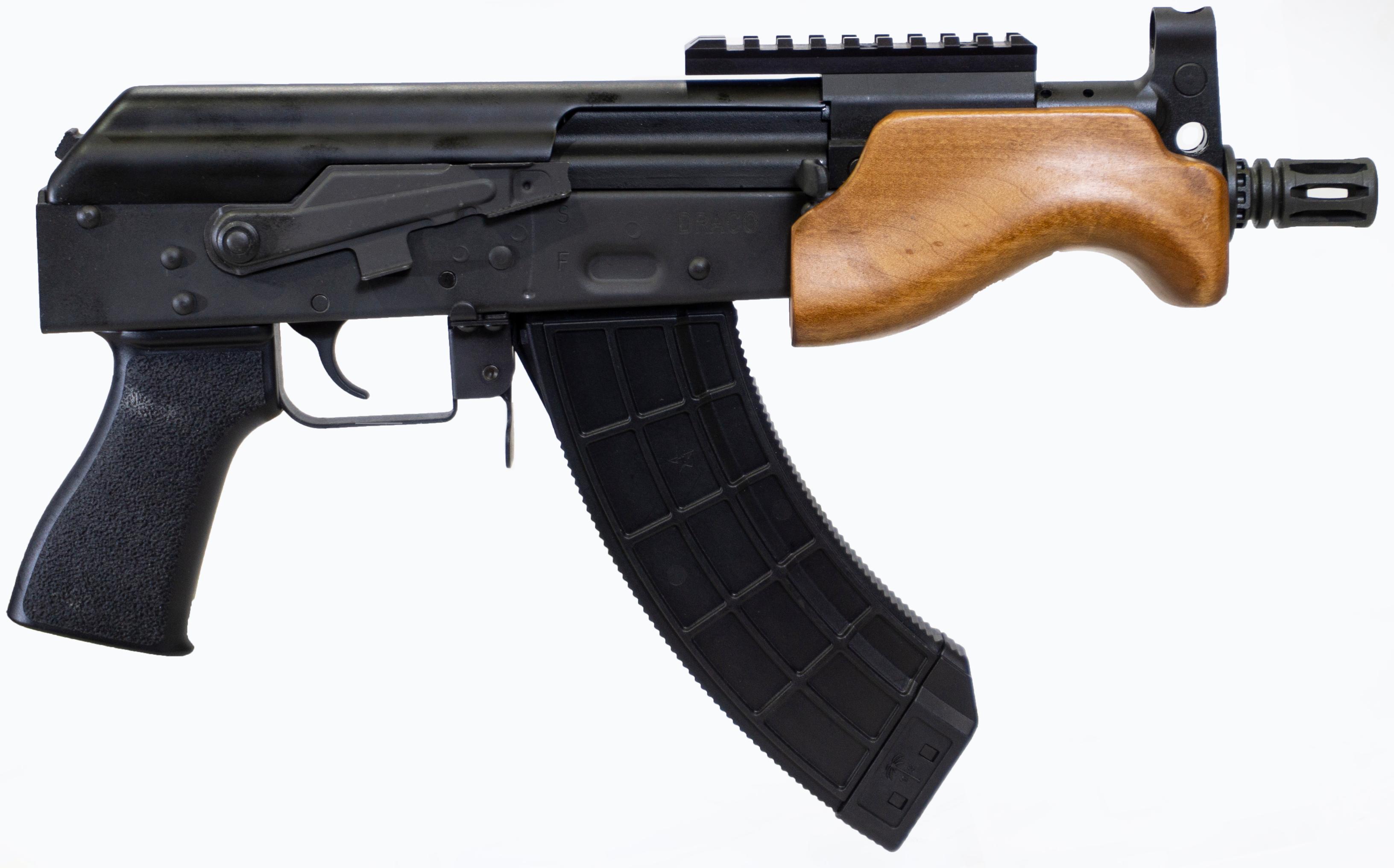 Century Arms Vska Micro Draco 7.62x39 6 in Barrel 30 Round Hardwood Handguard Black
