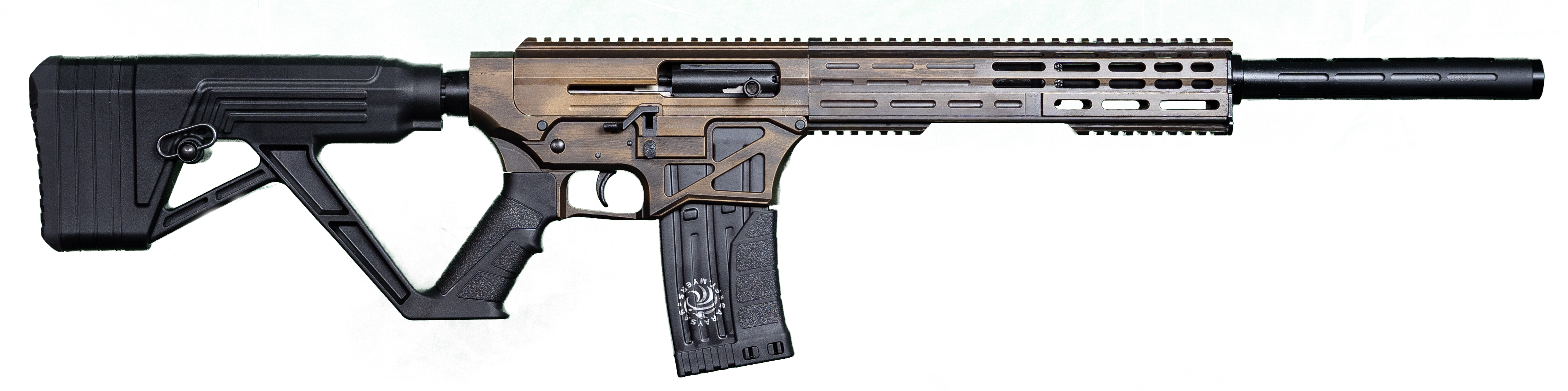 Garaysar Ft. Myers FEAR125BB FEAR-125  AR-Style 12 Gauge with 20" Barrel, 5+1 Capacity, Bronze Battleworn Metal Finish, Black Synthetic Stock & Polymer Grip Includes 2 Magazines, Hard Case